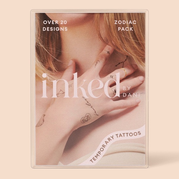 💜 Inked by Dani Temporary Tattoos - Zodiac Pack: Aries + Leo + Sagittarius NWT - Picture 2 of 9